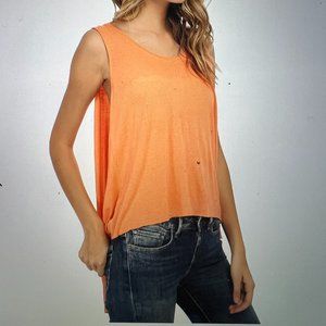 FREE PEOPLE FLURO ORANGE TOP NWT Size S